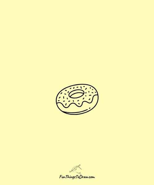 Drawing of a Small Donut