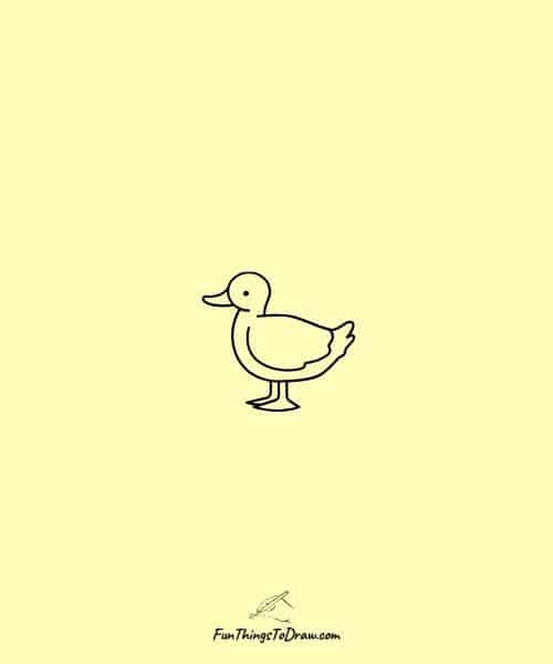 Small Drawing of a Duck