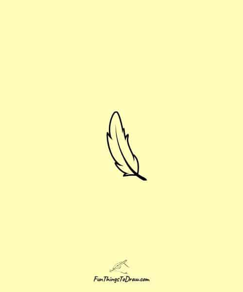 Drawing of a small feather