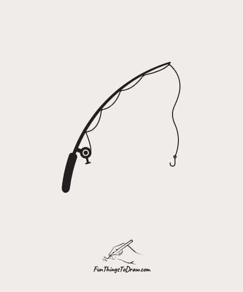 Drawing of Fishing Rod - Father's Day Drawings