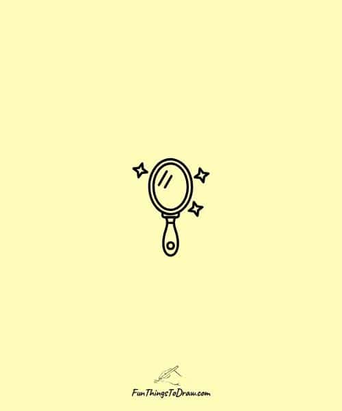 Small Drawing of Hand mirror