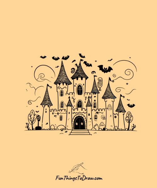 Haunted Castle Drawing