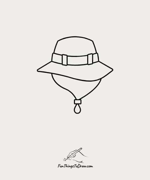 Drawing of His Lucky Fishing Hat