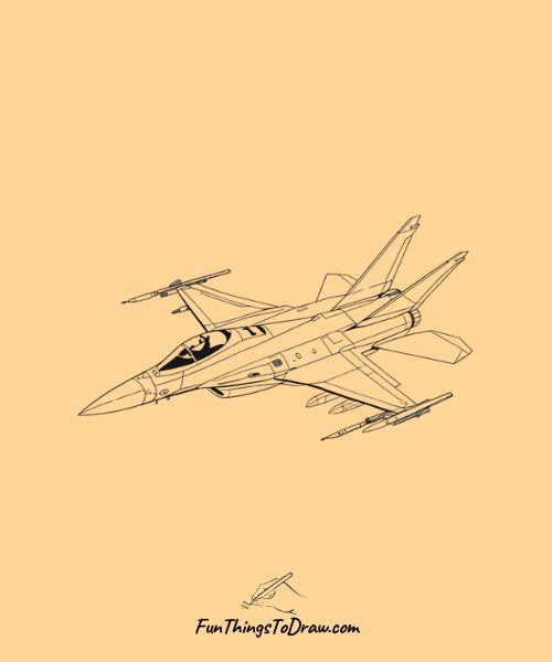 Drawing of Jet Fighter
