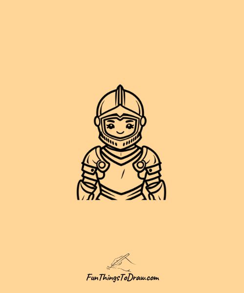Knight in Armor Drawing for boys