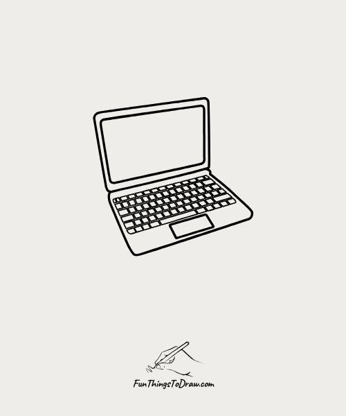 Laptop Drawing
