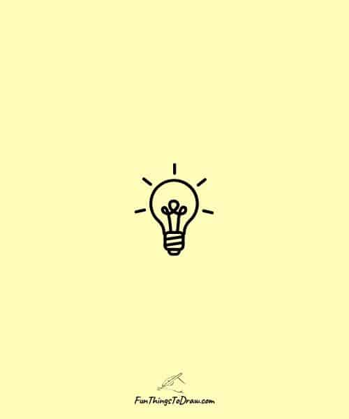 Light bulb small drawing