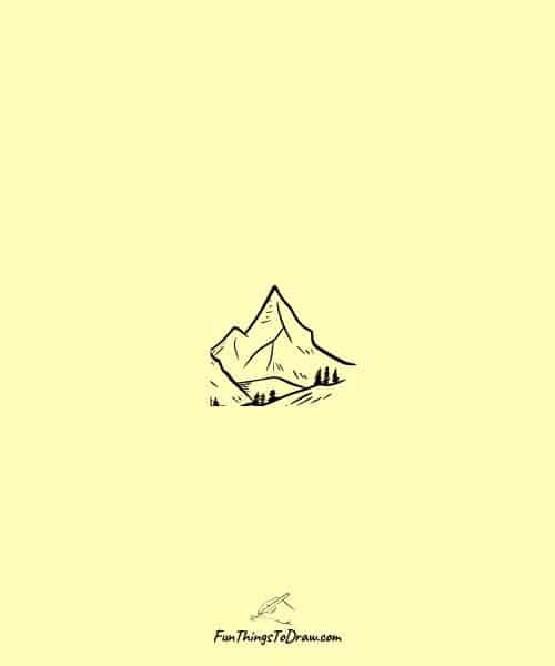 Small Drawing of a mountain