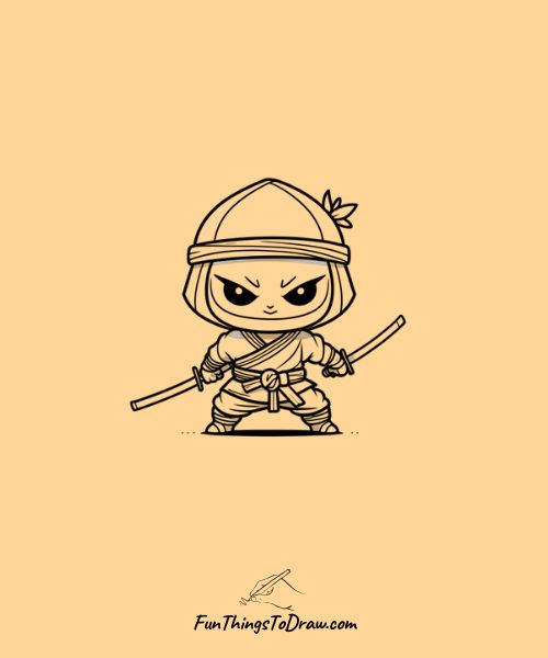 Drawing of Ninja Warrior