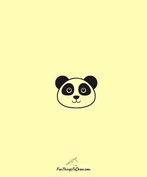 Panda face drawing