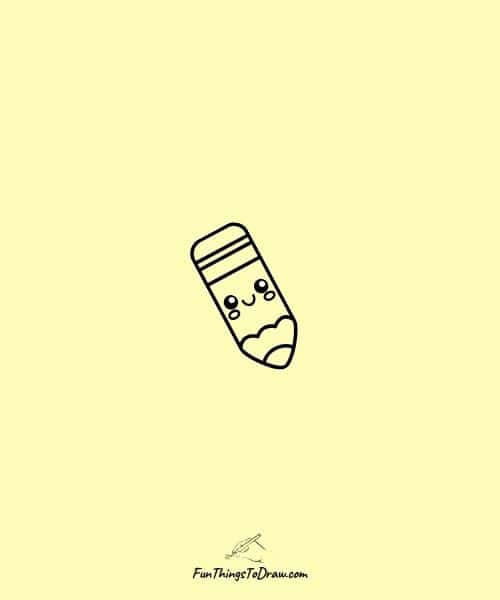 small Pencil with a face drawing