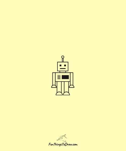 Small Drawing of a Robot