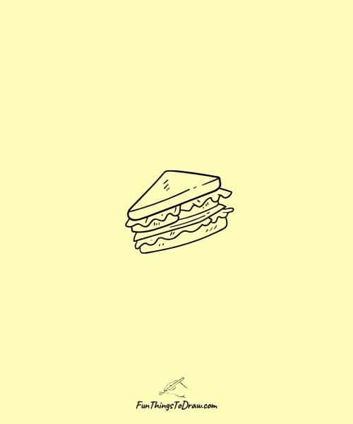 Mini Drawing of a Sandwich