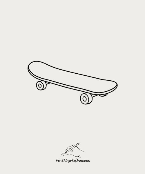 Drawing of Skateboard
