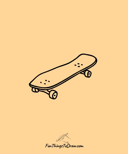 Drawing of Skateboard