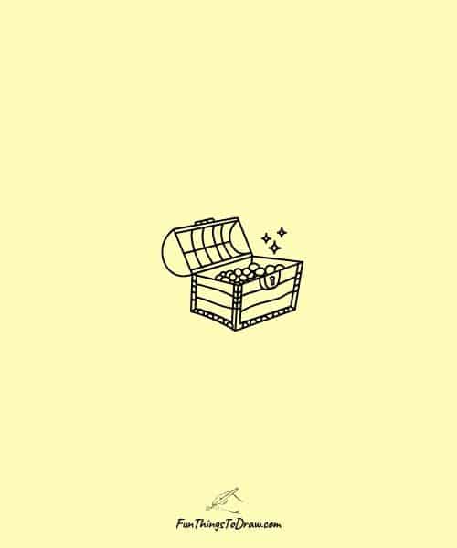 Small treasure chest drawing