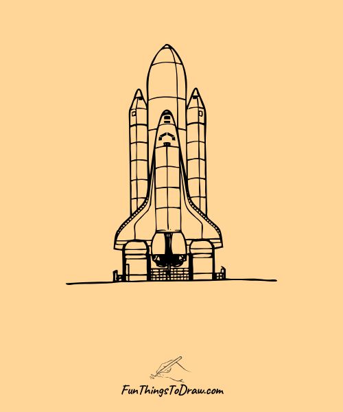 Drawing of spaceship