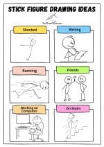 Cool & Funny Stick Figure Drawings With Poses - Fun Things To Draw