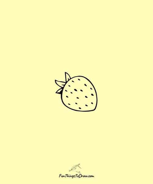 Drawing of a small strawberry