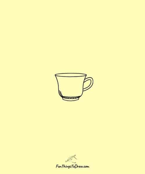 Drawing of a Small Teacup