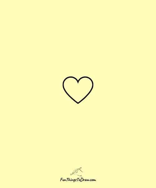 Tiny heart drawing