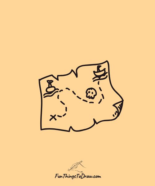 Treasure map drawing