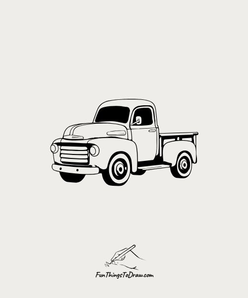 Drawing of Vintage Truck
