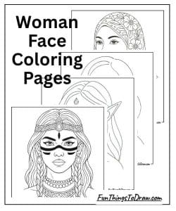 Woman Face Coloring Pages