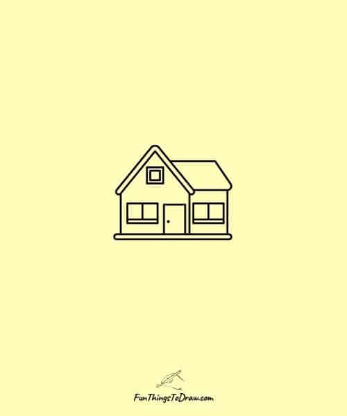 Easy drawing of a tiny house