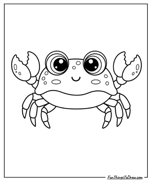 Friendly crab with big eyes