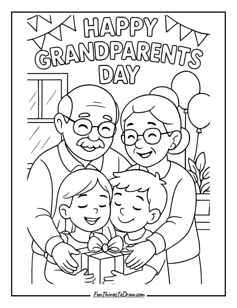 Grandparents Day Coloring Page