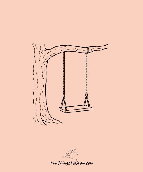 Drawing of Tree Swing