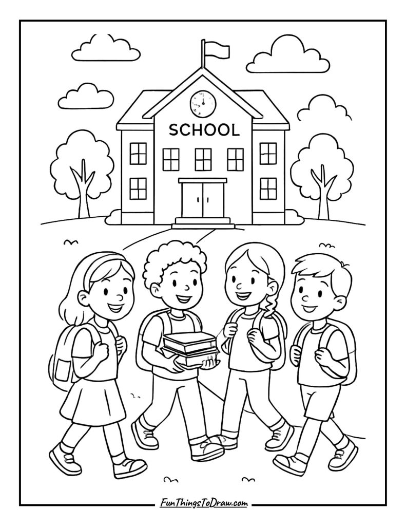 Back to School Coloring Page