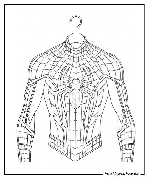 Spider Suit Coloring Page