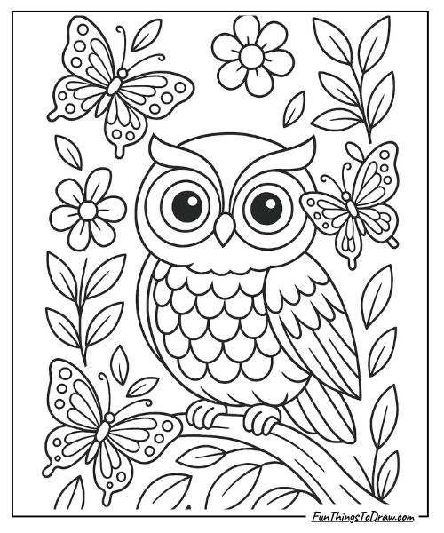Owl coloring pages for all ages