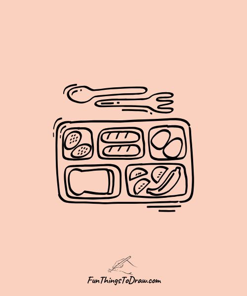 Drawing of Lunch Box