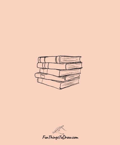 Drawing of Library Books