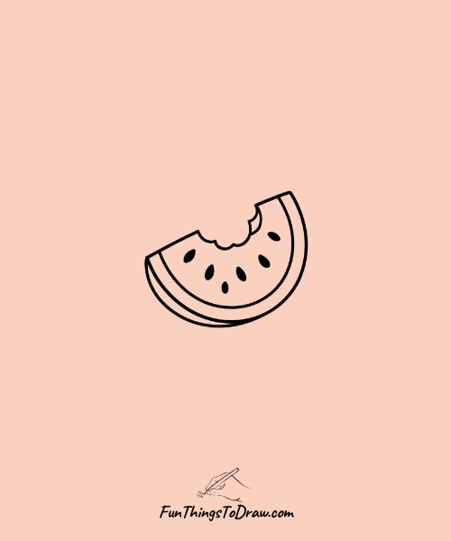 Watermelon slice drawing