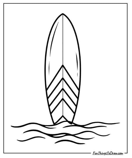 Surfboard and waves