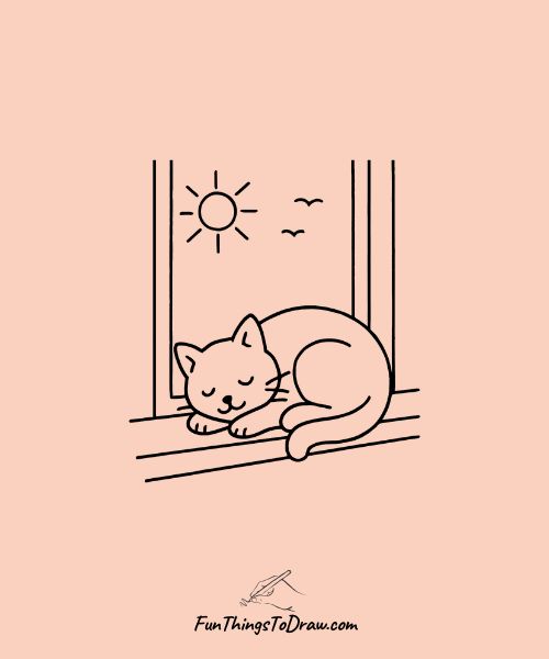 Drawing of International Cat Day