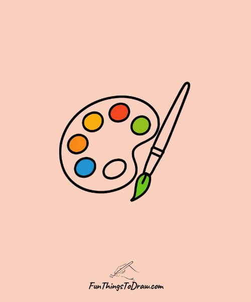 Paint Palette Drawing