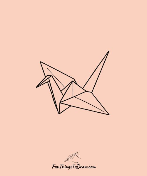 Origami Crane Drawing