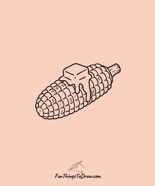 Corn on the Cob Drawing