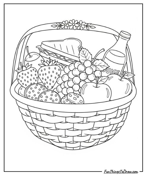 Picnic basket contents