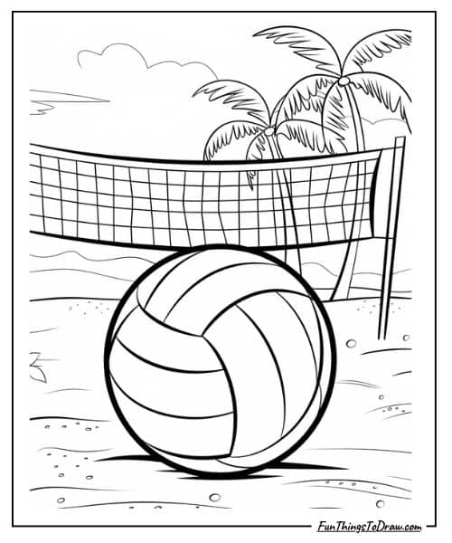 Beach ball coloring page