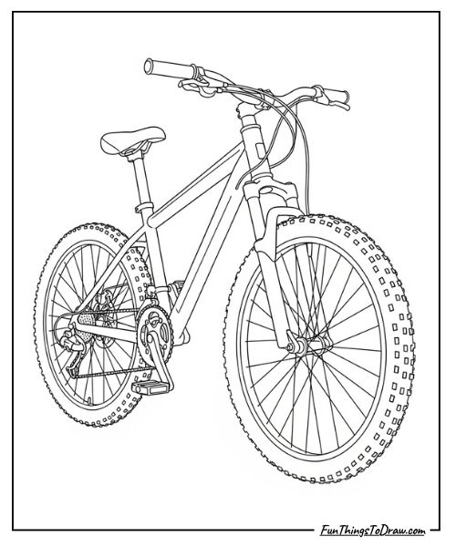 Mountain bike coloring page