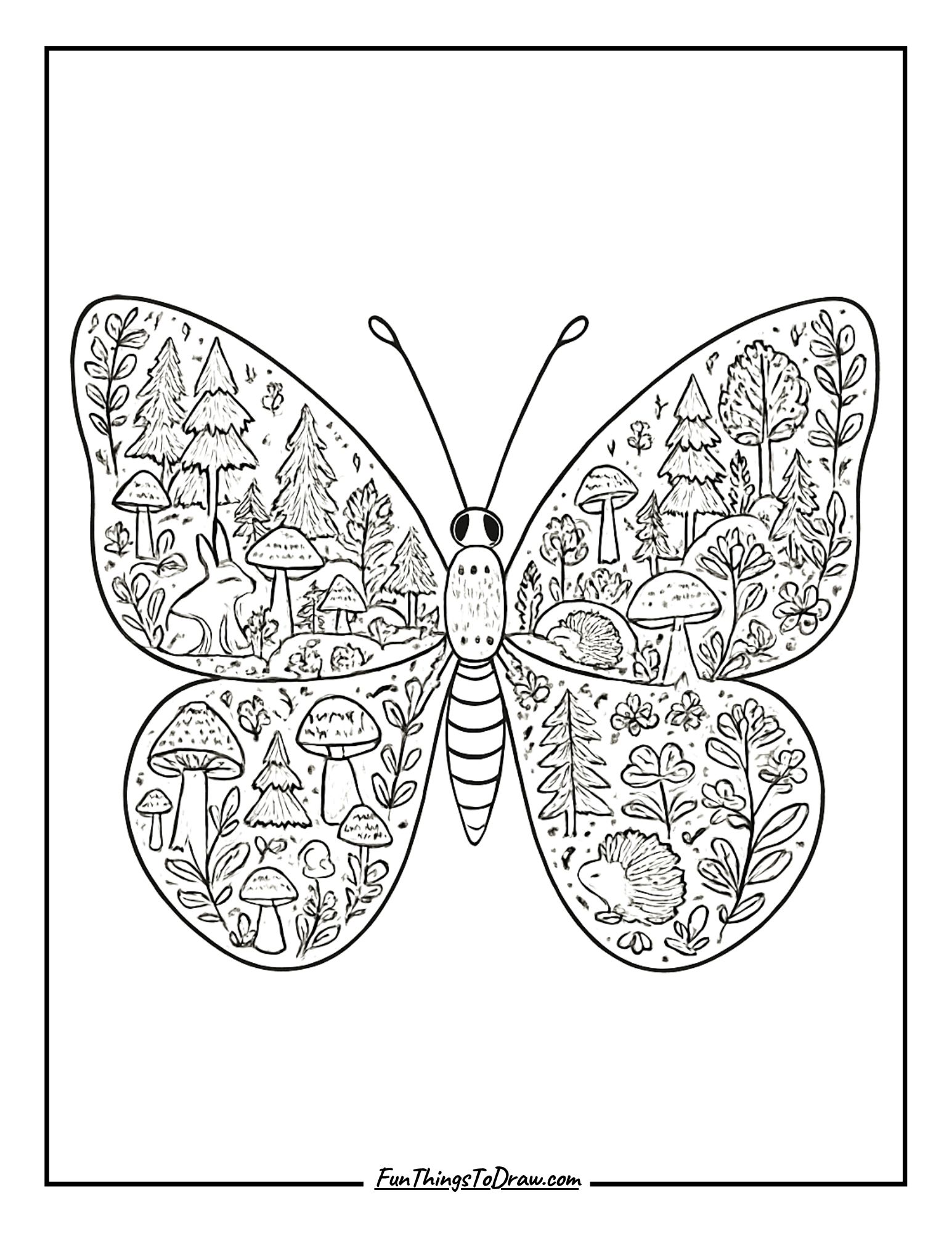 Butterfly Coloring Pages for Adults (24 Free Printable Sheets) - Fun ...