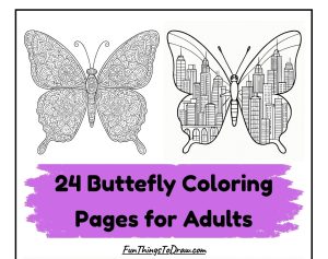 24 Butterfly coloring pages for adults