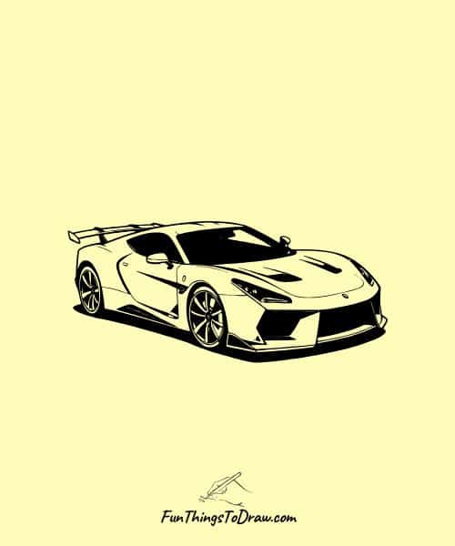 Sports Car Drawing