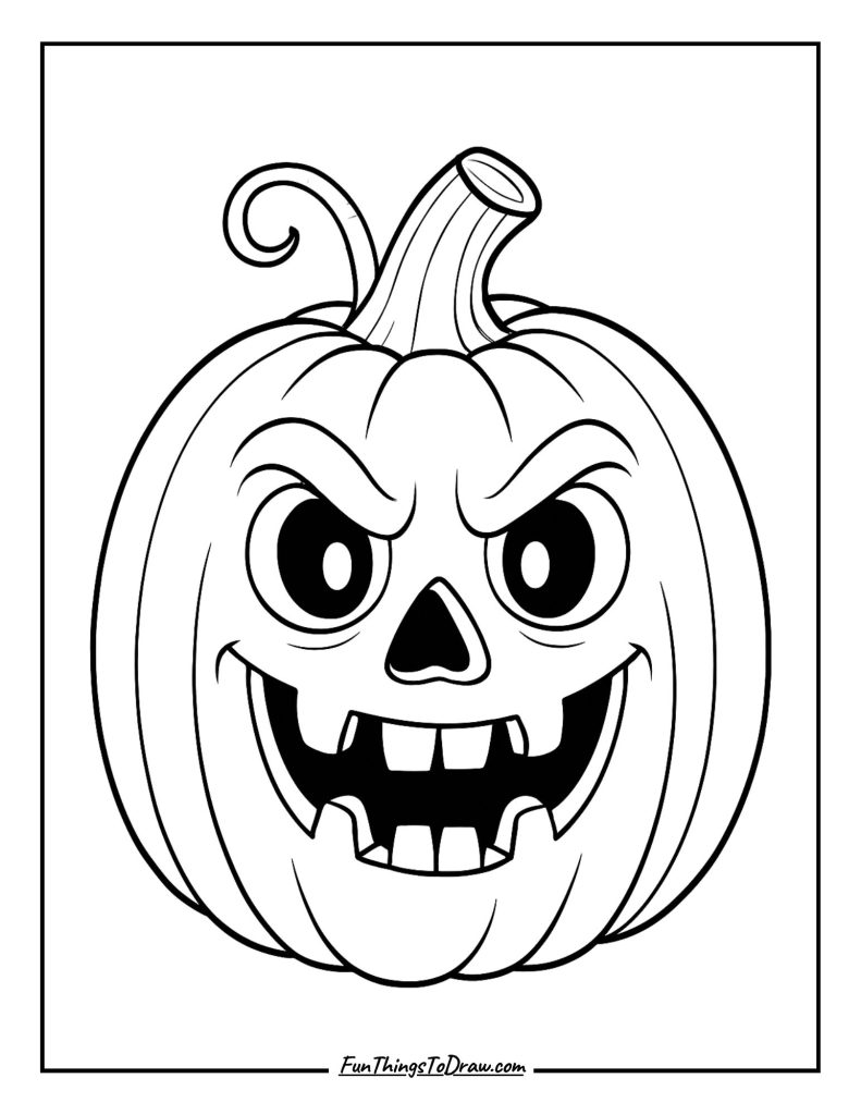 Carved Pumpkin coloring page